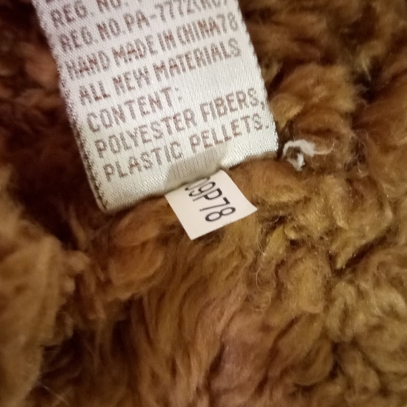 Gund Teddybear Nubuck Brown with Christmas Sweater & Plaid Scarf 18" - Picture 6 of 8